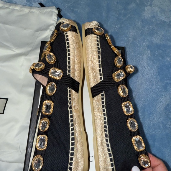 Gucci Black and Gold Espadrilles - Picture 2 of 7